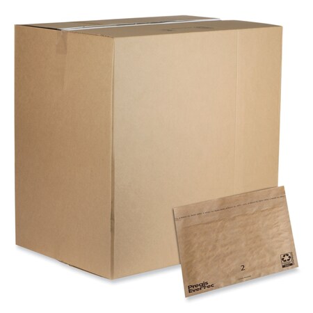 Pregis EverTec Curbside Recyclable Padded Mailer, No 2, Kraft Paper, Self-Adhesive, 12x9, Brown, 100PK 4273